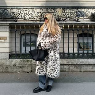Cross-border Hot-selling Fur Coat for Women Autumn Winter Long Plush Fox Fur Coat European and American Retro Leopard Print Fur