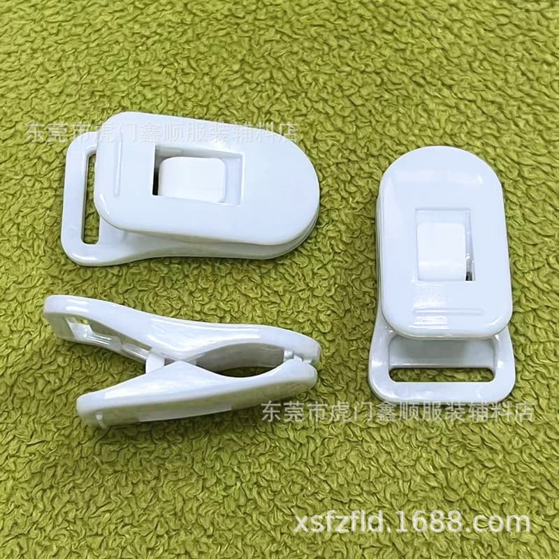 Manufacturer In-Stock White Plastic Alligator Clip, Toy Clip, 15MM Long Clip Buckle, Strap Clip, Custom Color Available