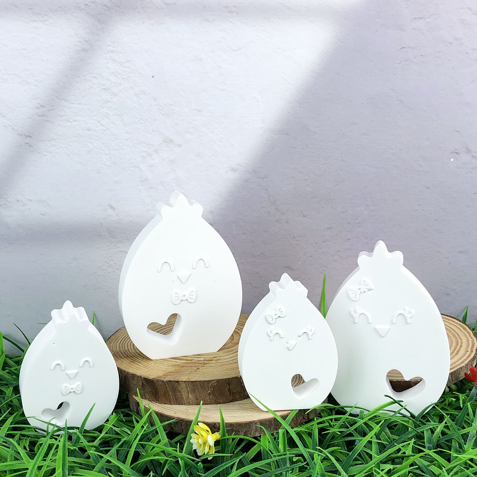 X0532 Chicken Family Ornament Decoration Mold, Ornament DIY Silicone Mold