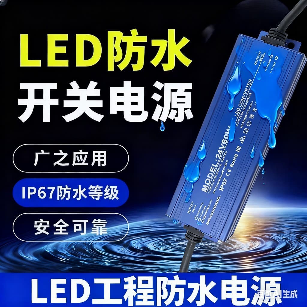 IP67 Waterproof LED Switching Power Supply 12V 24V Outdoor Rainproof High Power Transformer Low Voltage Light Strip Power Supply