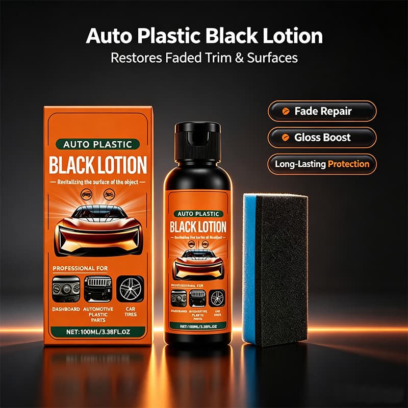 AUTOGO Car Plastic Restorer Cream Interior Accessories Stain Cleaning Decontamination Black Shine Care Plastic Restorer