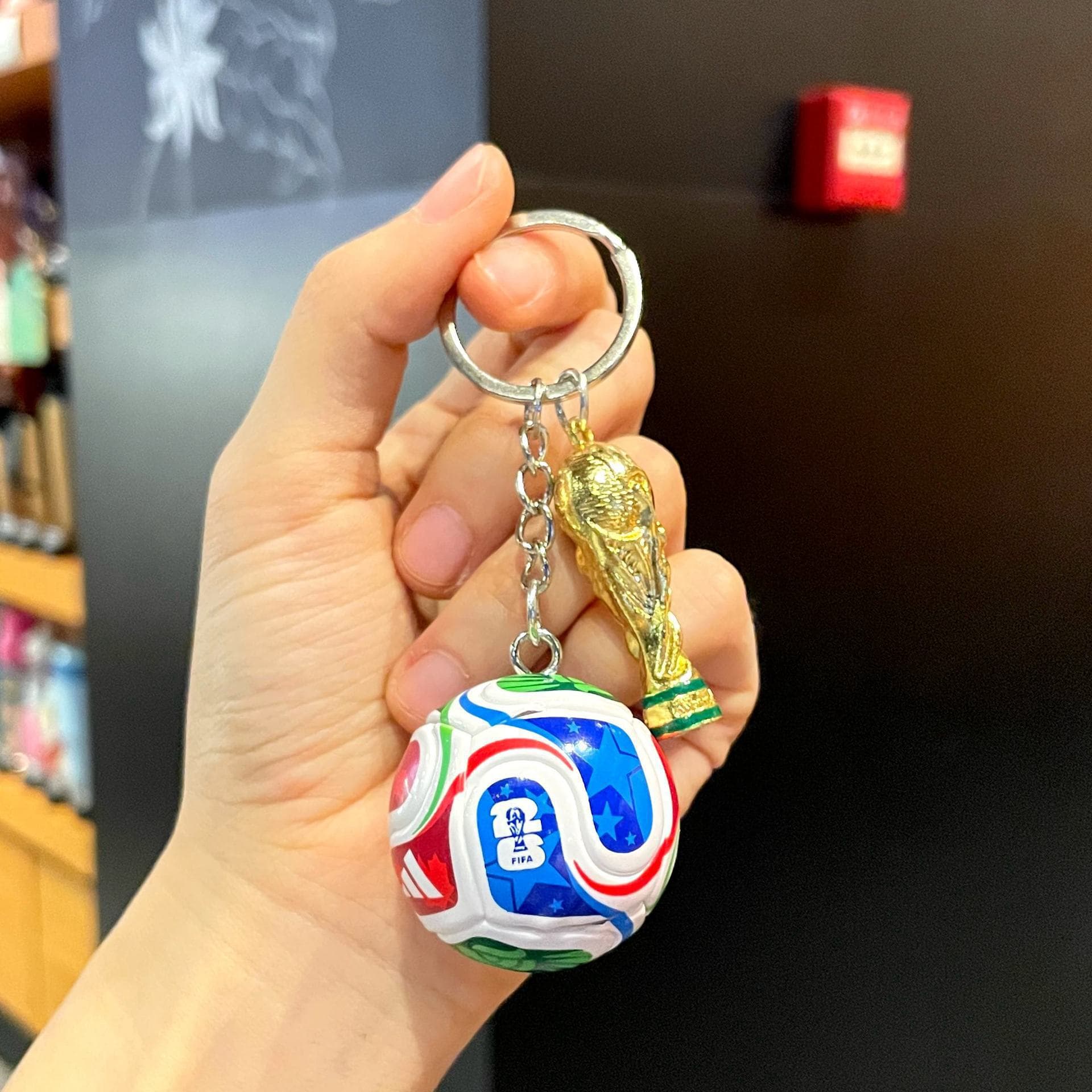 World Cup Soccer Ball Keychain USA-Mexico-Canada World Cup Trophy Soccer Match Souvenir