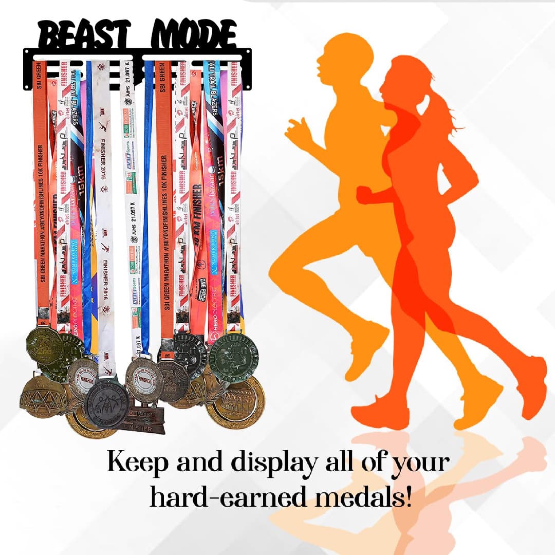 New medal display rack for wall storage, multi-functional frame for marathon, kayaking, swimming sports honors collection.