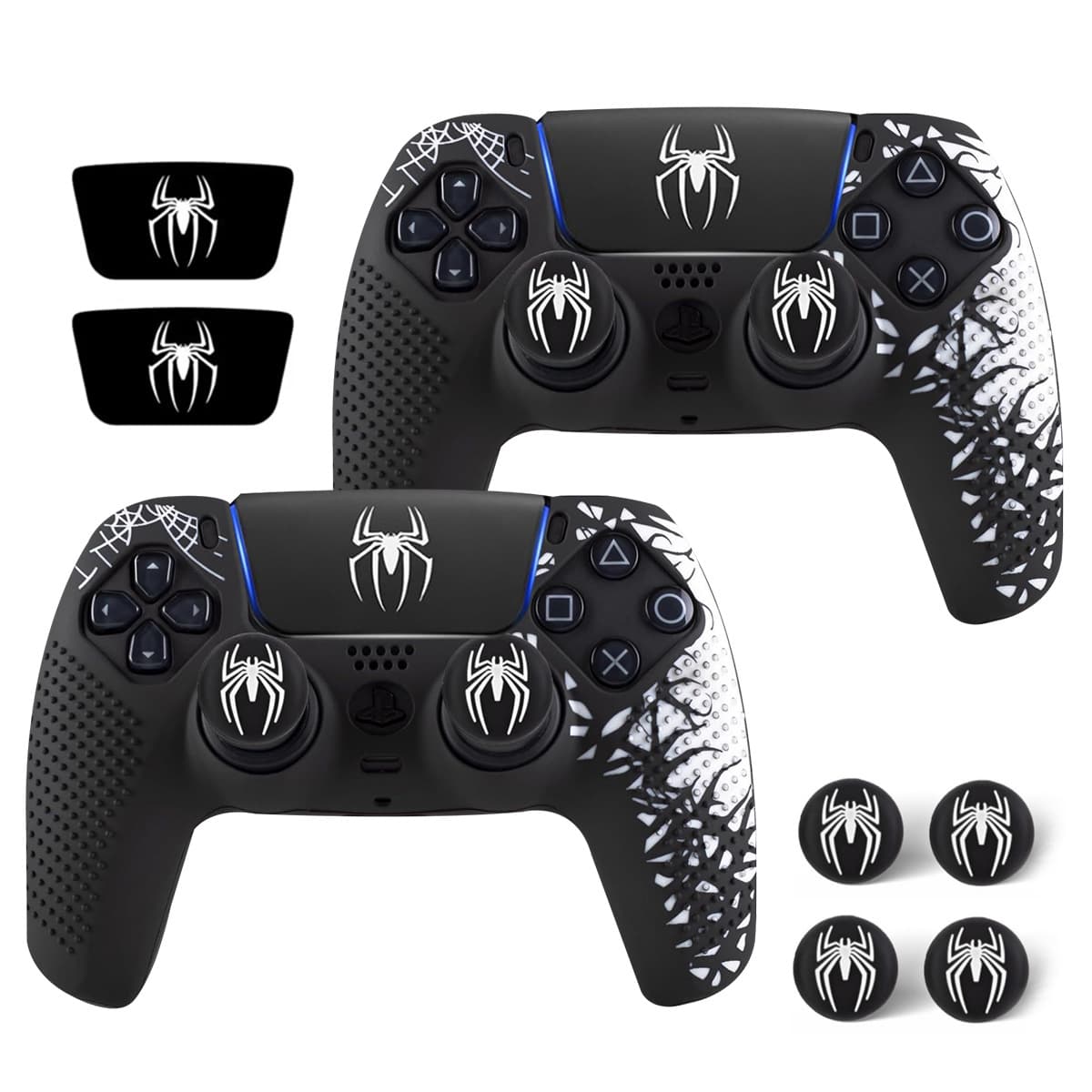 Spider-Man PS5 Controller Cover P5 Silicone Protective Case Thumbstick Caps Game Controller Stickers Dropshipping