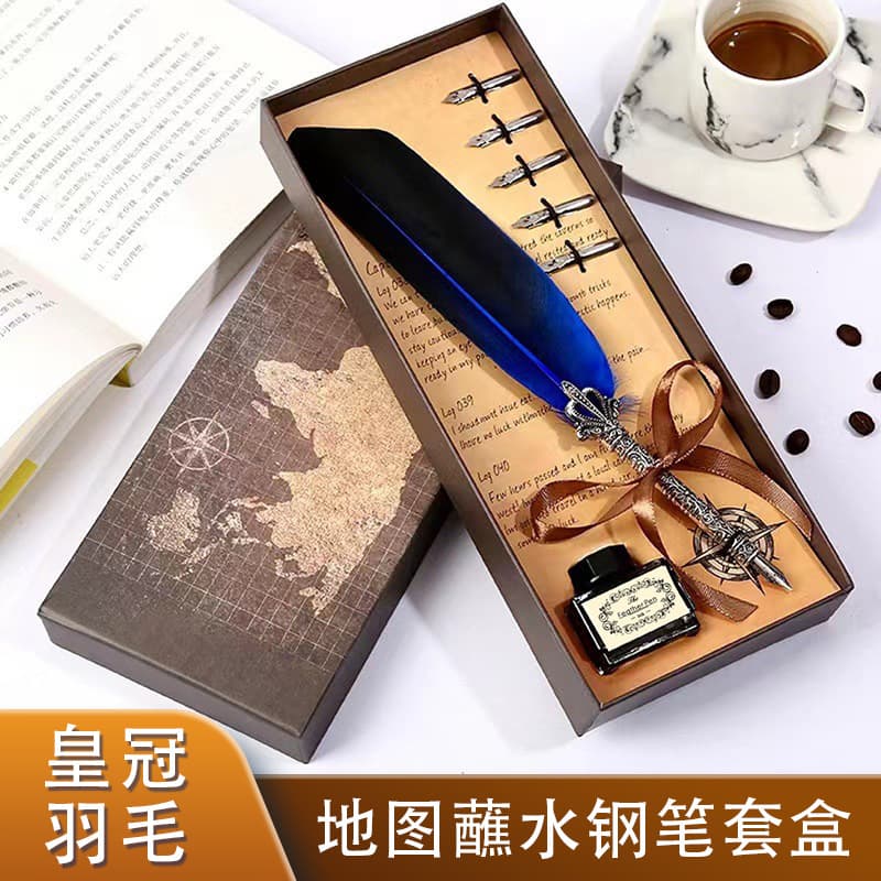 Crown quill pen dip pen replacement nib business enterprise Christmas birthday holiday exquisite writing gift