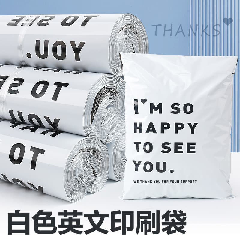 Customized Printed Polyester Mailing Bag Zipper Closure For Small Business Packaging Shipping