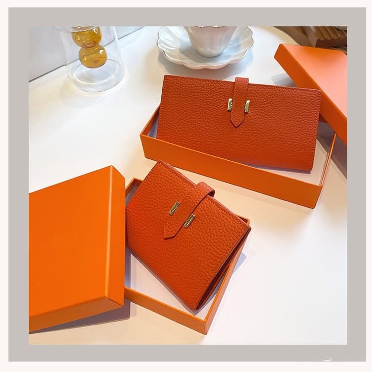 Genuine Leather Wallet for Women New Cowhide Card Holder Coin Purse Cross-Border Wallet Multi-Slot Female Wallet