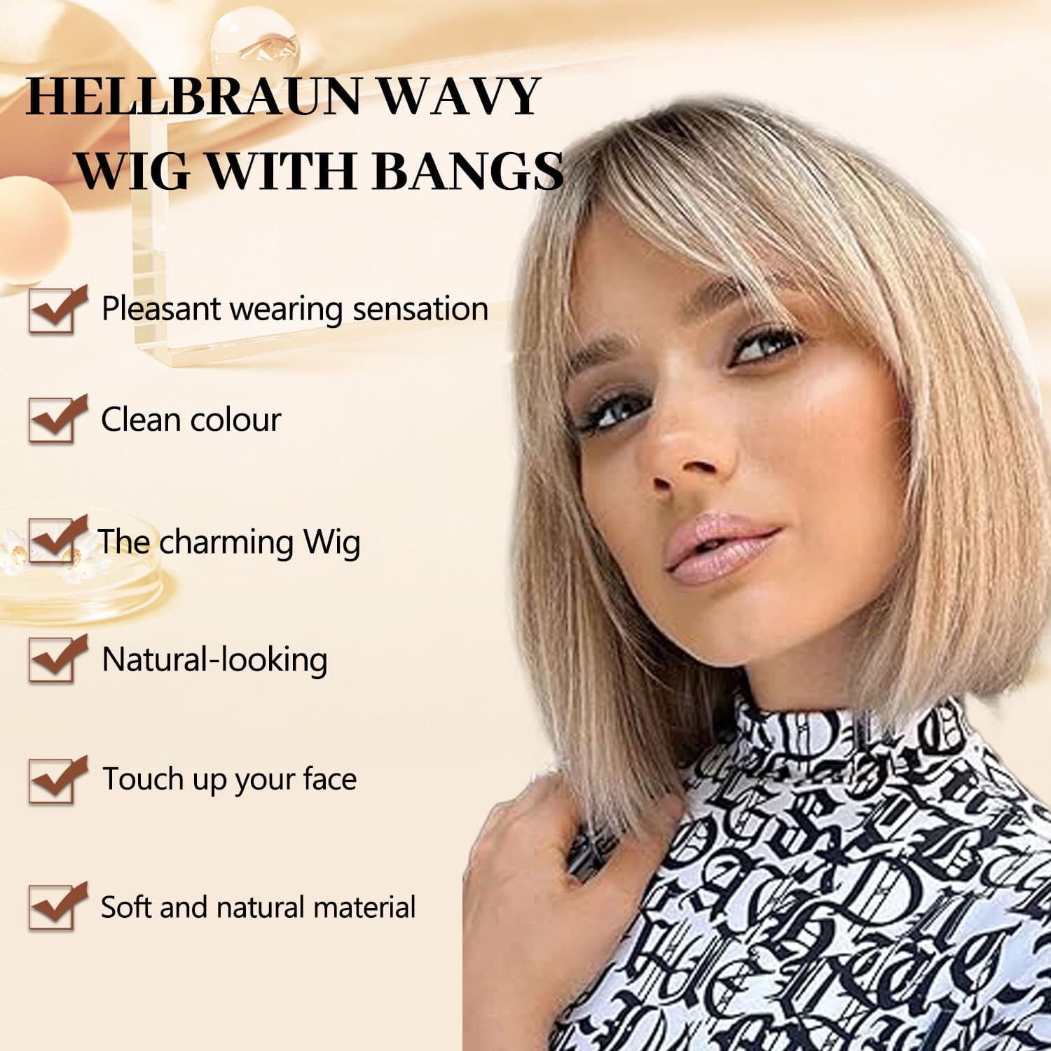 Foreign trade European and American fashion ladies black short straight hair bobo wig chemical fiber hair wig wholesale Xuchang