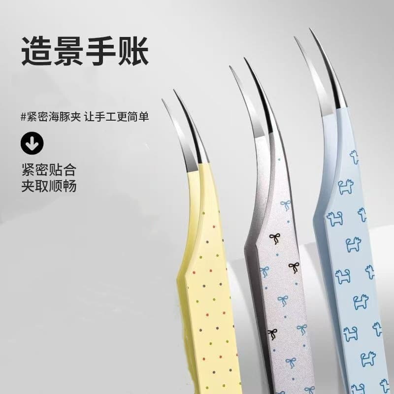 Stainless Steel Styling Sticker Cartoon High-Precision Eyelash Curler Lash Extension Tool Lash Artist Gold Feather Clip Dolphin Clip