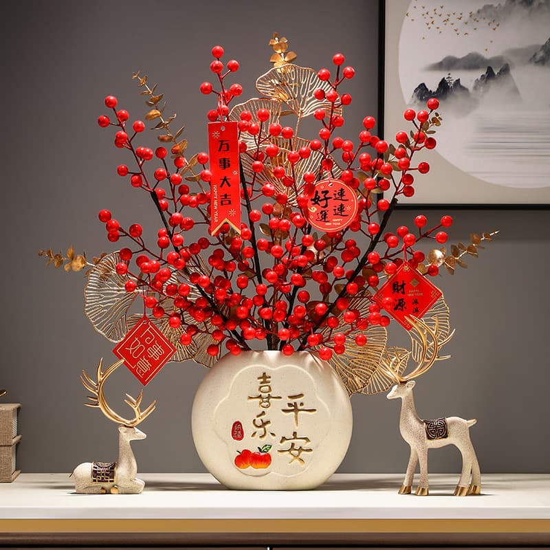 Decorative Ornament Living Room Wealth Entrance TV Cabinet Desktop Decoration New Home Gift Vase Modern Simple