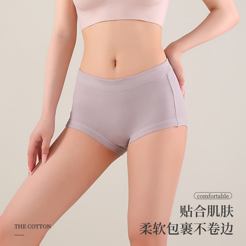 Xinjiang long-staple cotton women's panties, pure cotton, antibacterial, breathable, high-waist, tummy control, hip-hugging, plus-size triangle panties for cross-border wholesale.