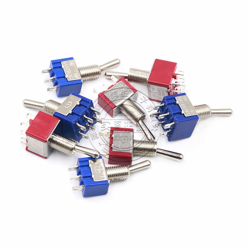 Small toggle switch MTS-102 three-legged two-speed 6MM rocker car modification switch toggle switch