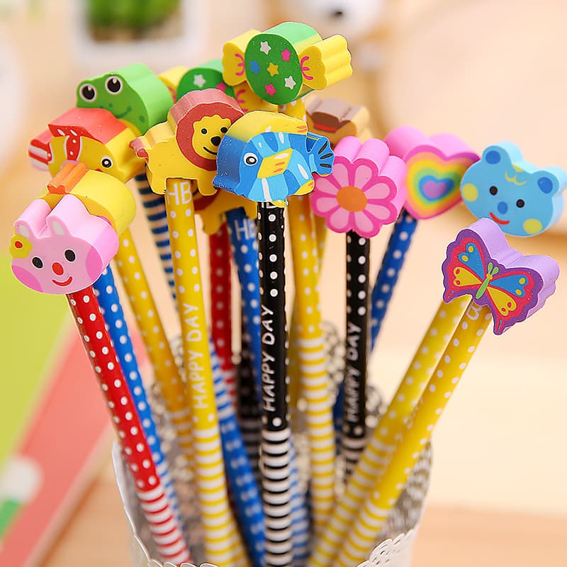 Children's Day Prize Wholesale School Supplies Elementary Student Prize HB Pencil with Eraser Kids Pencil Factory Wholesale T