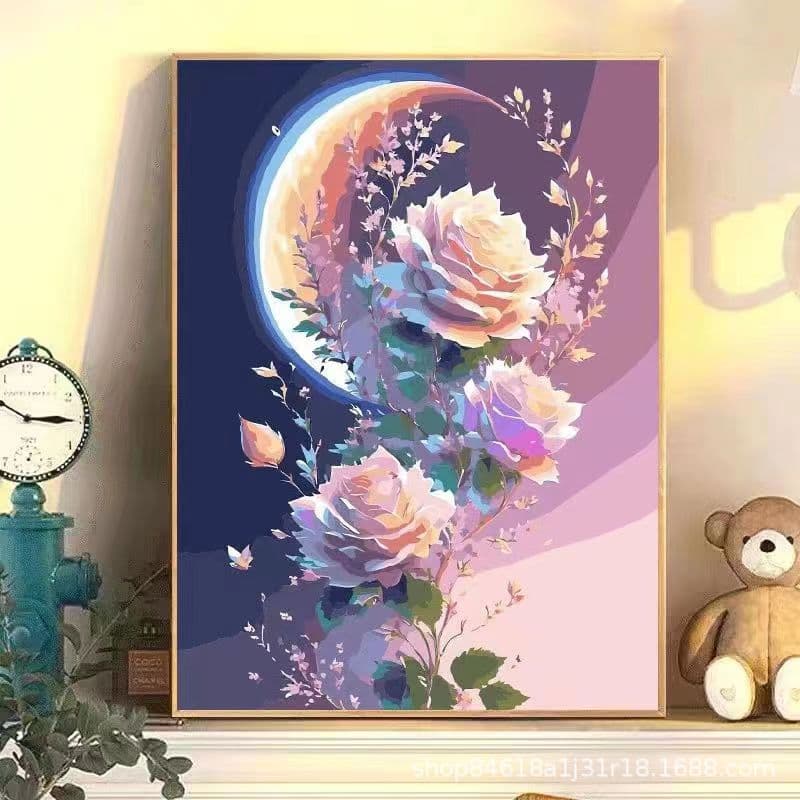 DIY Digital Oil Painting Paint by Numbers Stress Relief Living Room Decorative Painting New Drawing Paint