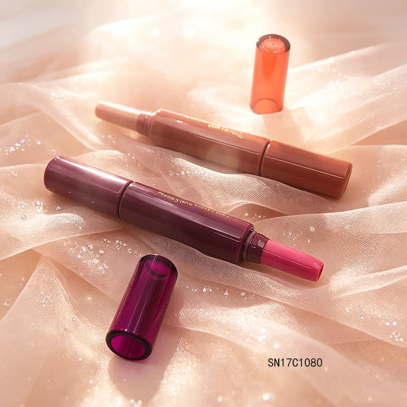 Dual-End Lipstick Lip Liner 2-in-1 Empty Tube DIY Eyebrow Pencil Mascara Tube Lipstick Tube Cosmetic Packaging