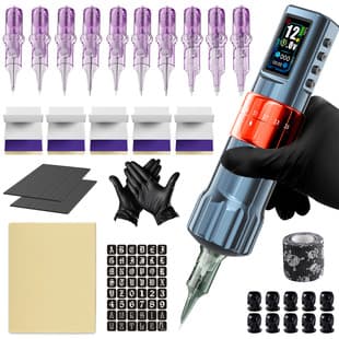 Coreless Motor Wireless Tattoo Pen Adjustable Stroke Battery Pen No Liquid Set Lining Shading Integrated Tool
