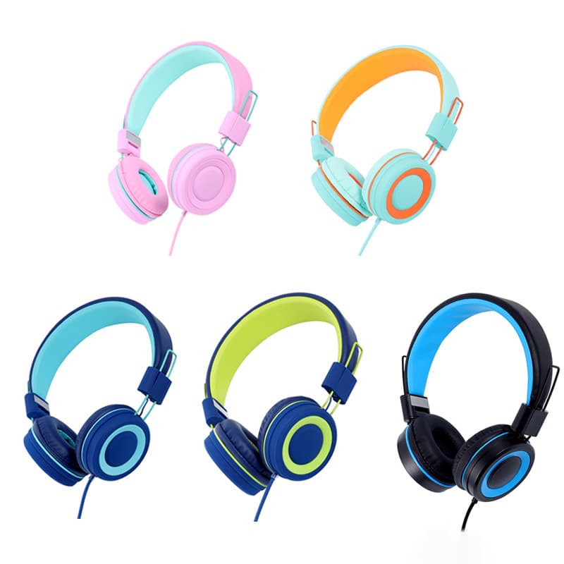 Colorful Headset Wired Children's Earphones For Laptop Tablet Mobile Phone Study Online Class Gift Headphones Digital Computer