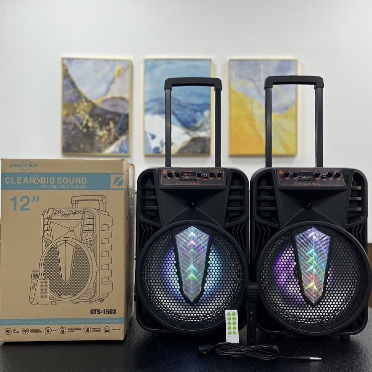 Factory Direct Delivery Order 12inch New Gts-1503 Series Outdoor Portable Bluetooth Speakers