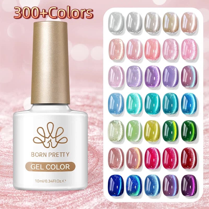 BORN PRETTY Best-selling Glass Bead Cat Eye Gel, Autumn/Winter Trendy Colorful Cat Eye 200 Colors Full Set - MY