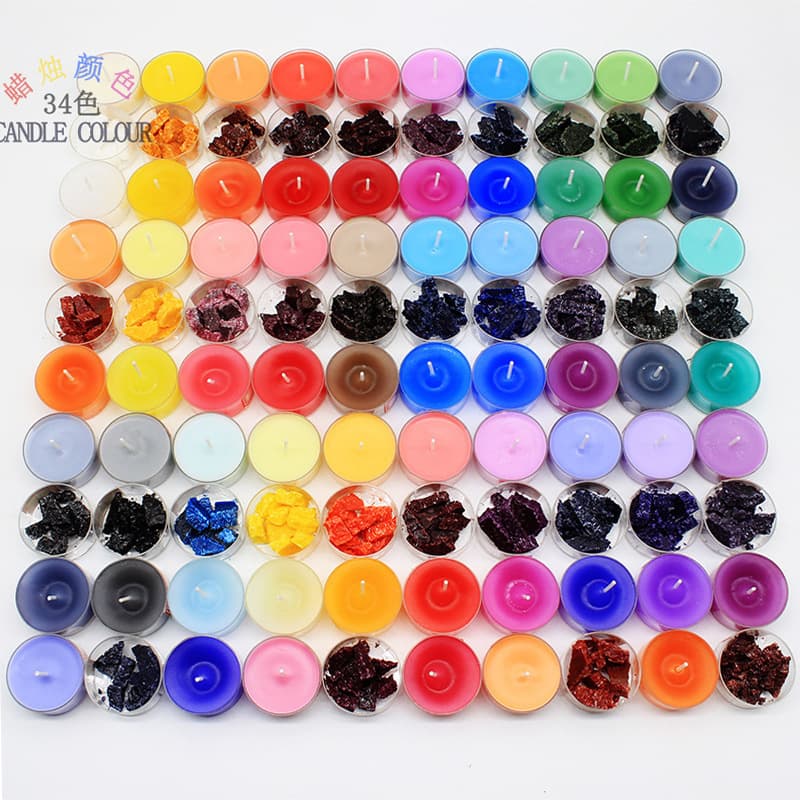 Candle Batik Material DIY Raw Candle Color Aromatherapy Candle Pigment Block 34 Color Dye Block Factory