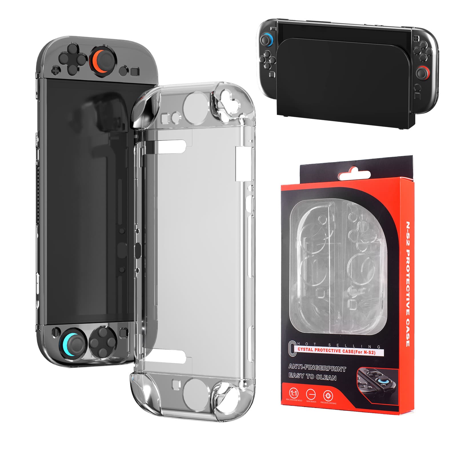 SWITCH 2 Crystal Case for Nintendo Switch 2 Console Protective Shell Split Transparent Protective Box