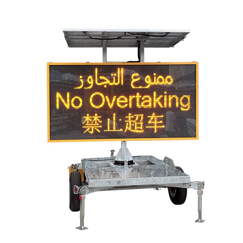 Custom Mobile Trailer Display VMS Display Screen Solar VMS Towable Display Screen