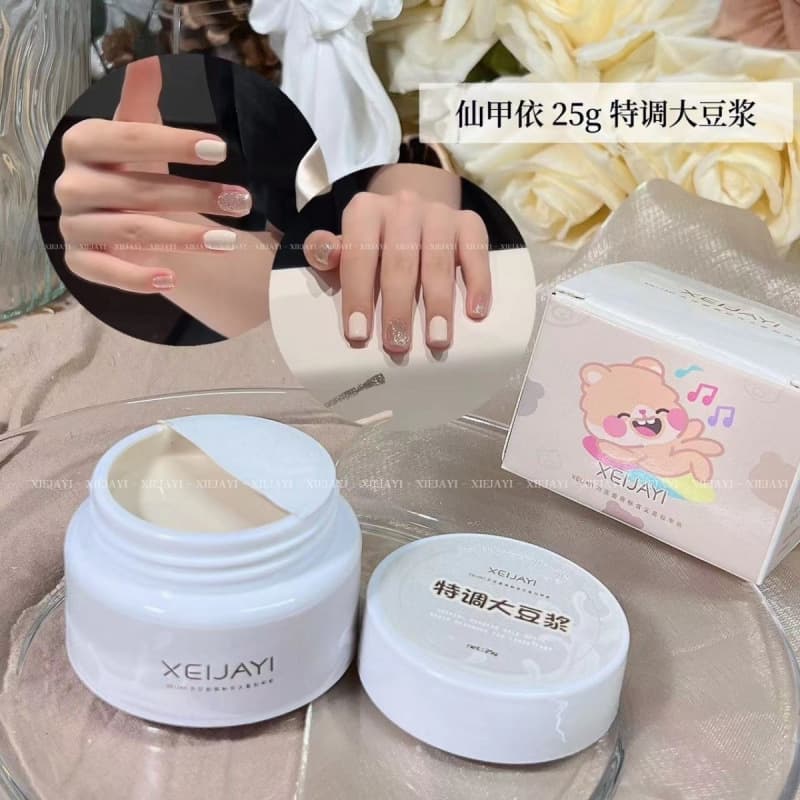 Xiaoying Nail Art-New Big White Pot 25 g Special Soybean Milk Solid Color Gel (Monochrome) Nail Polish New Explosions