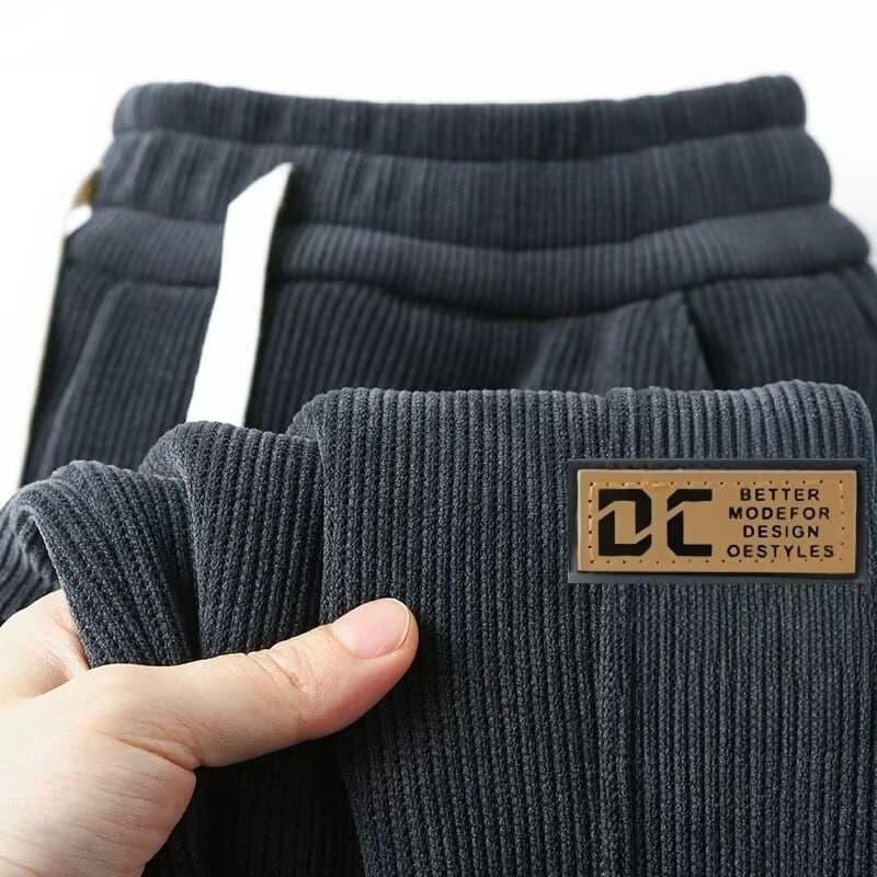 Corduroy Casual Pants for Men, Fleece-Lined Thickened Sweatpants, Autumn and Winter Men's Corduroy Sports Pants, Plus Size