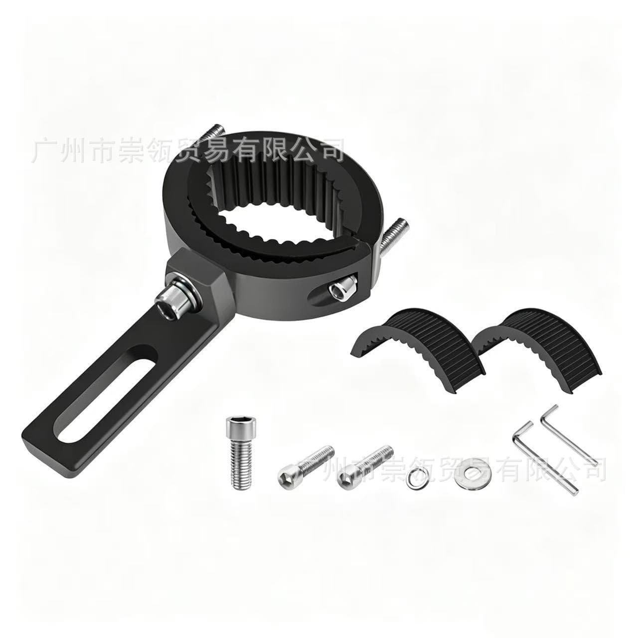 Motorcycle Spotlight Bracket Clamp Single-Hole Aluminum Alloy Bumper Shock-Absorbing LED Headlight Tube Clamp Extension Bracket