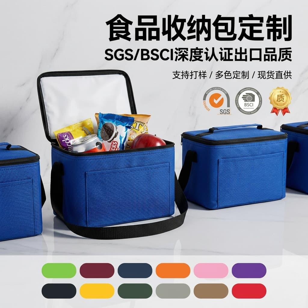 Polyester Oxford cloth shoulder bag, double shoulder canvas delivery boy backpack, outdoor food storage bag, student spring outing bag