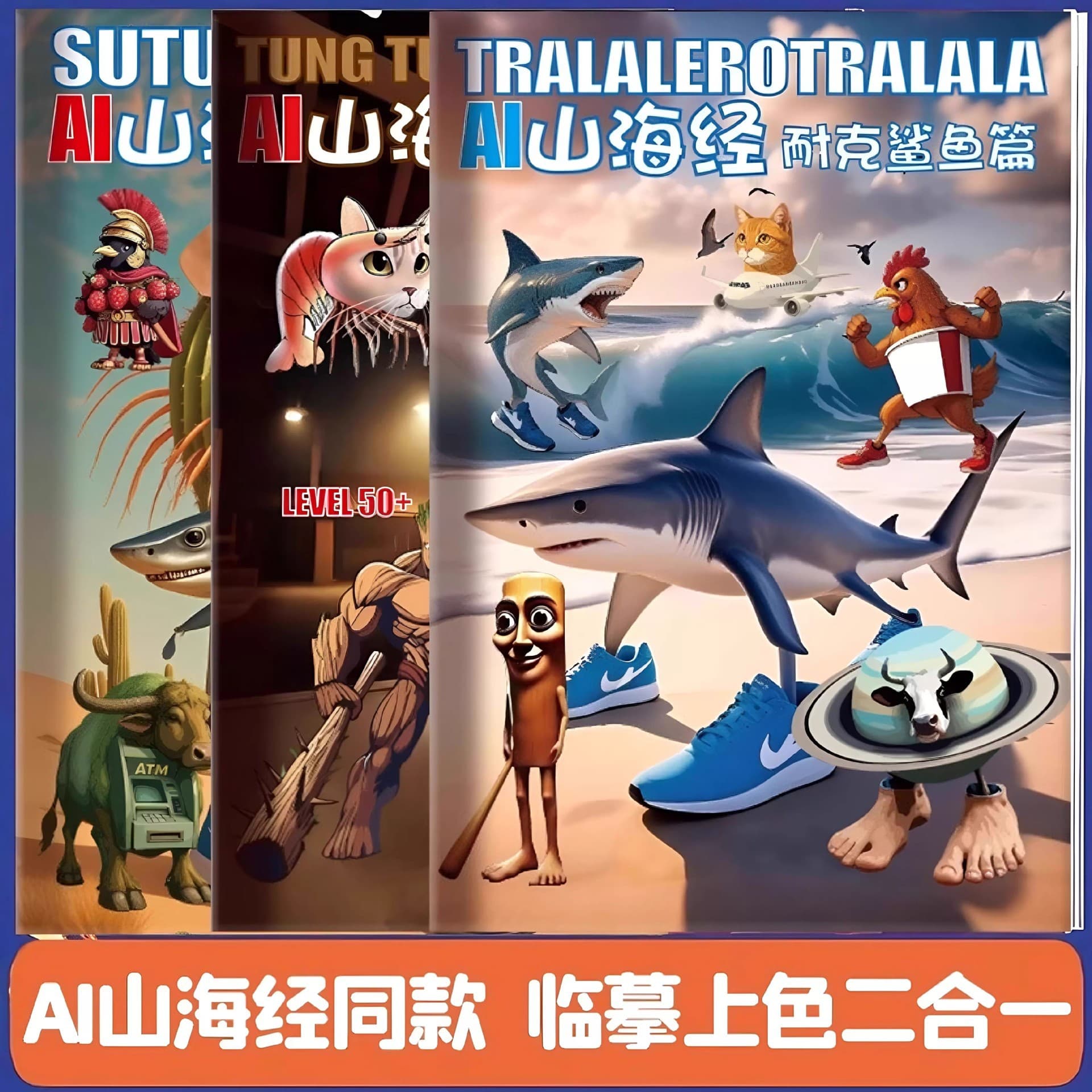 AI Shan Hai Jing Tracing Book Children's Painting Cartoon Copy Drawing Album Children's Learning to Draw Sketchbook Journal Doodle Book