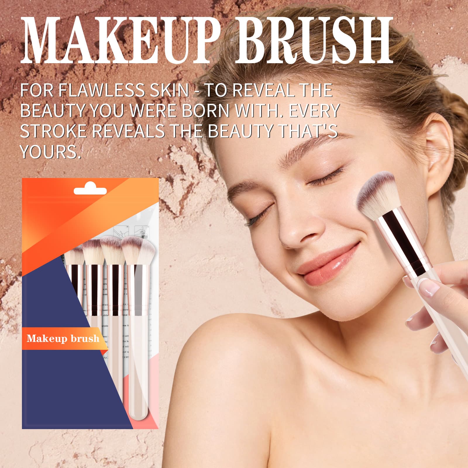 Factory Direct 7-Piece Makeup Brush Set Powder Blush Concealer Eyeshadow Eyebrow Brush Face Eye Makeup Tools