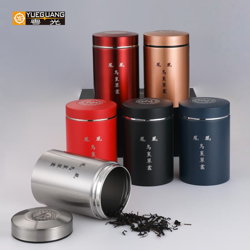 Wholesale 125g Stainless Steel Tea Canister Airtight Jar Sugar Jar Spice Jar Grain Storage Can Tea Packaging