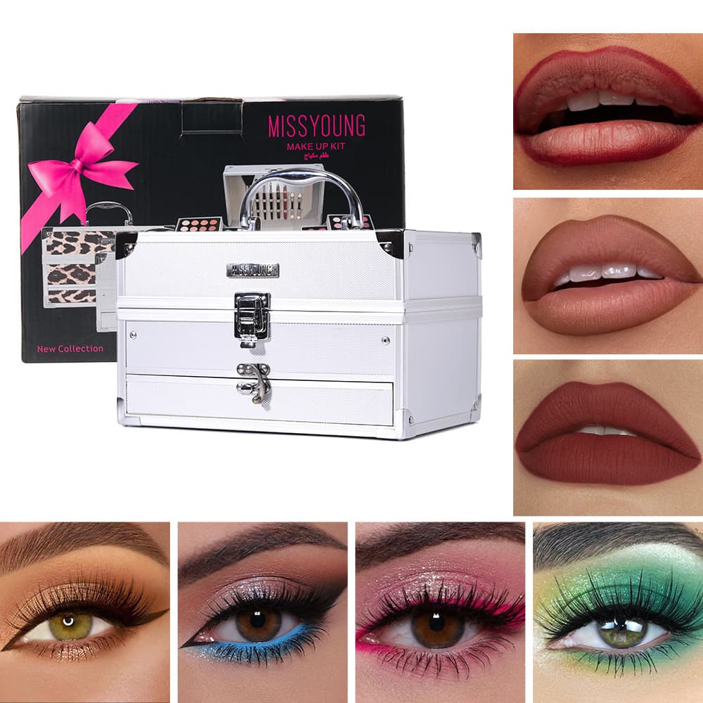 Hot-selling makeup set full face kit European and American eyeshadow blush leopard print combination makeup palette wholesale in stock