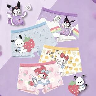 Cross-border Southeast Asia Girls Underwear Factory Export Children's Underwear Small Medium Large Kids Cartoon Boxer Briefs Shorts