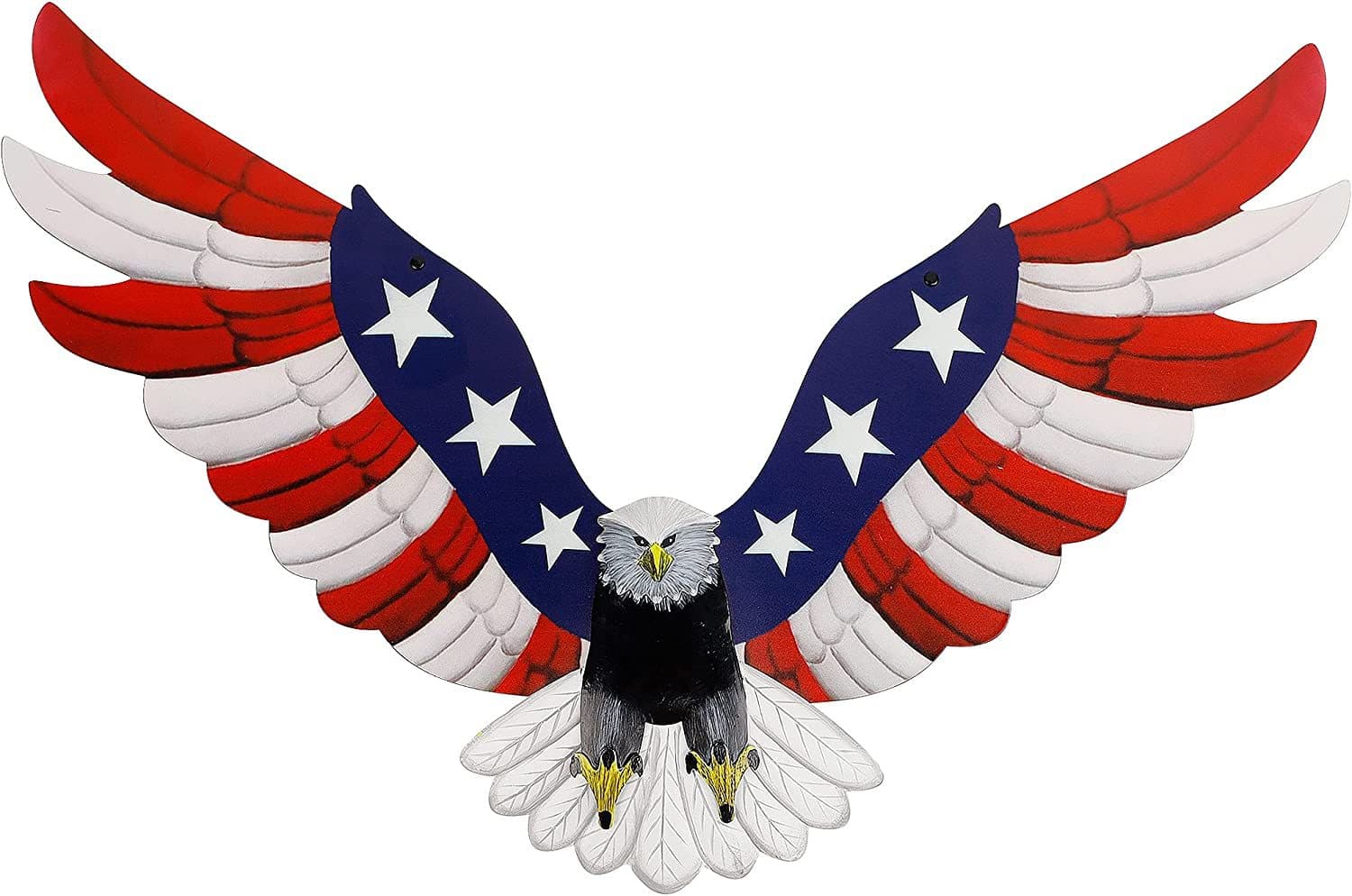 Cross-border Metal Wall Art American Flag Eagle Hanging Patriotic Sculpture Handcrafted Centerpiece Decoration Independence Day Alloy