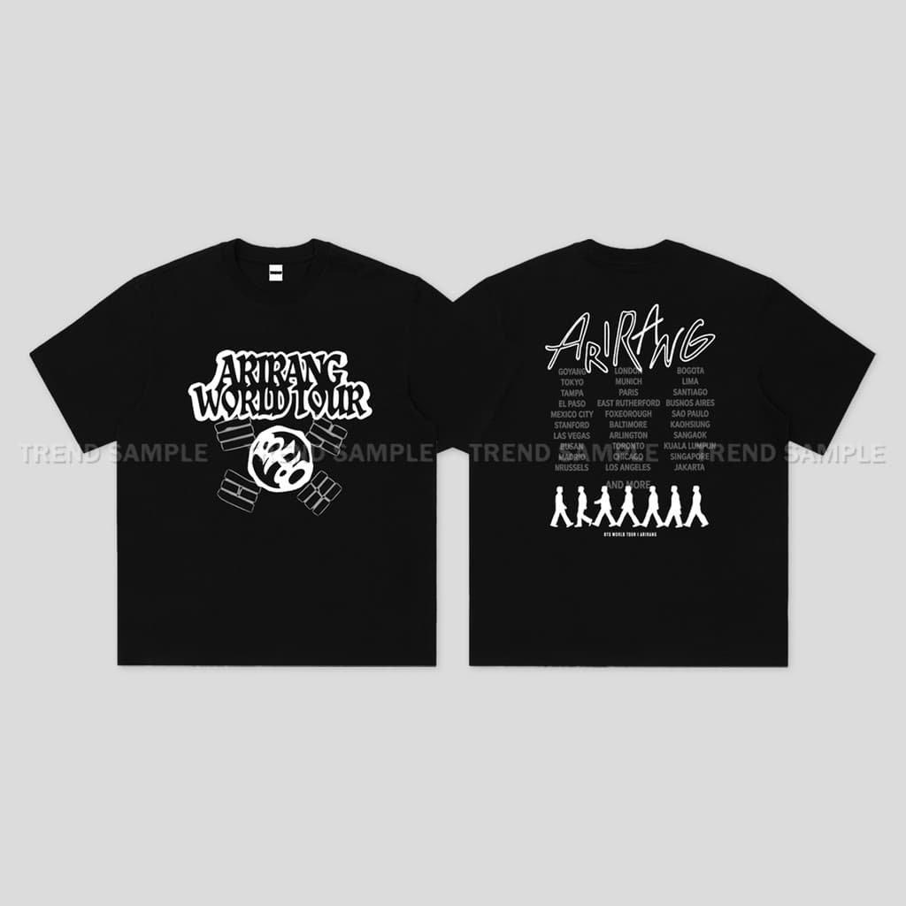 2026 BTS World Tour Same Style T-Shirt TWICE Support 100% Cotton Short Sleeve