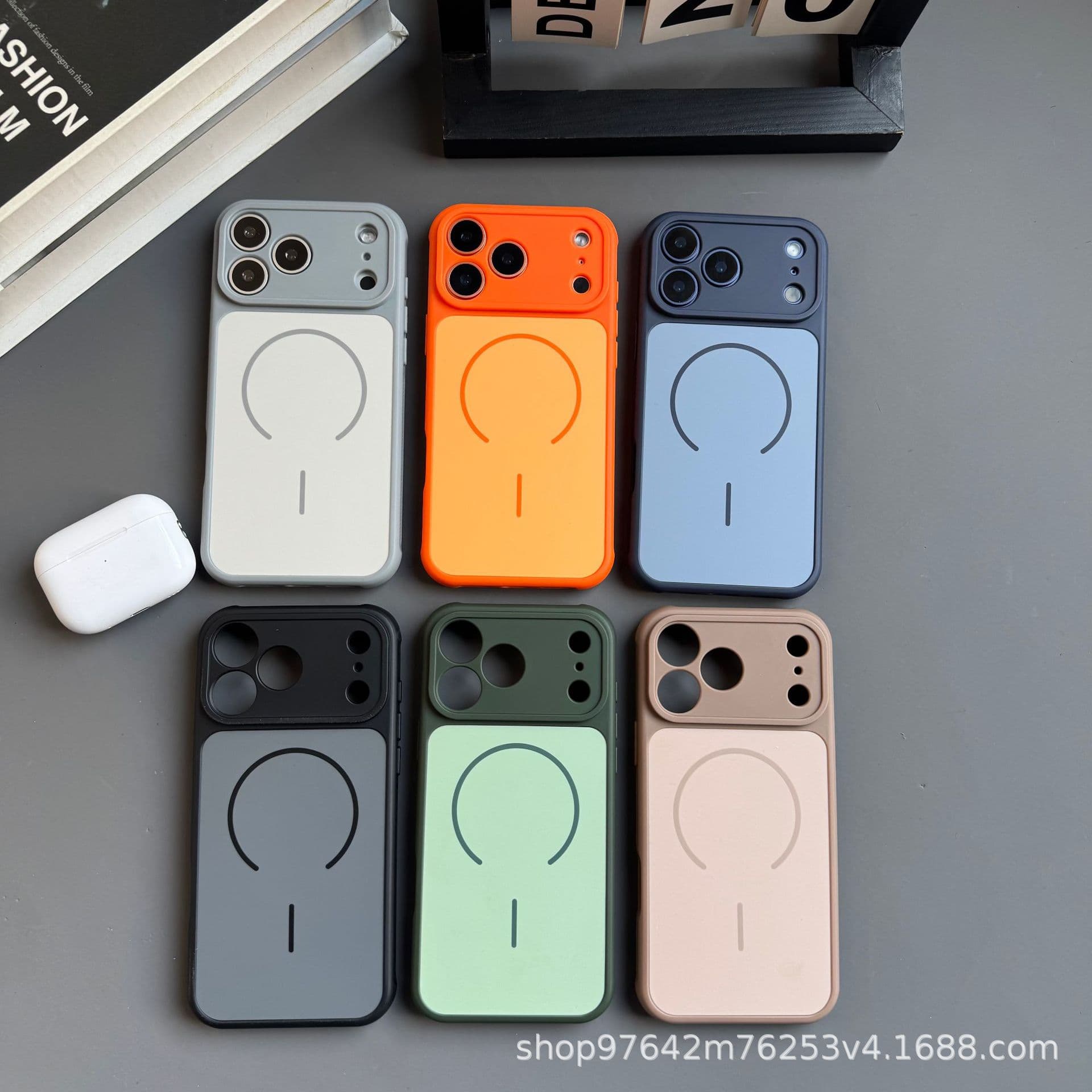 Solid Color Skin-Feel 2-in-1 Apple iPhone 17 Pro Max Case, Slim Magnetic Version for iPhone 16 Pro/15 Pro Max, Minimalist for 14 Plus