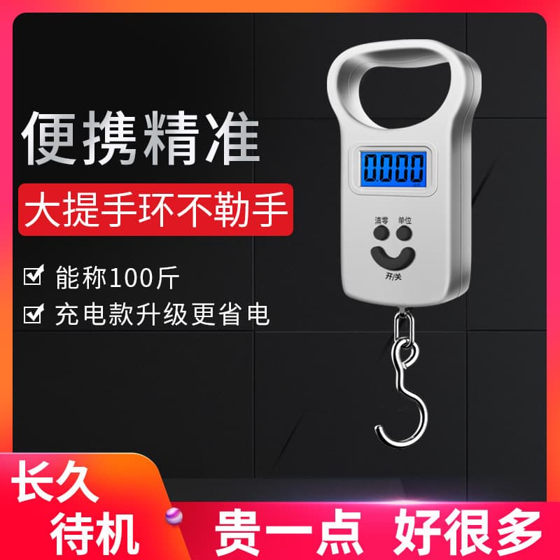 Mini Handheld Electronic Scale 50kg Portable High Precision Household Parcel Weighing Small Spring Scale