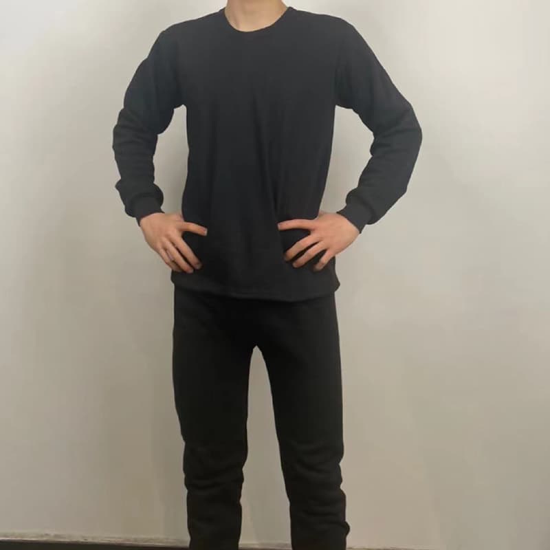 Wholesale Men's Thermal Underwear Set Long Johns Middle-aged Elderly Base Layer Warm Underwear