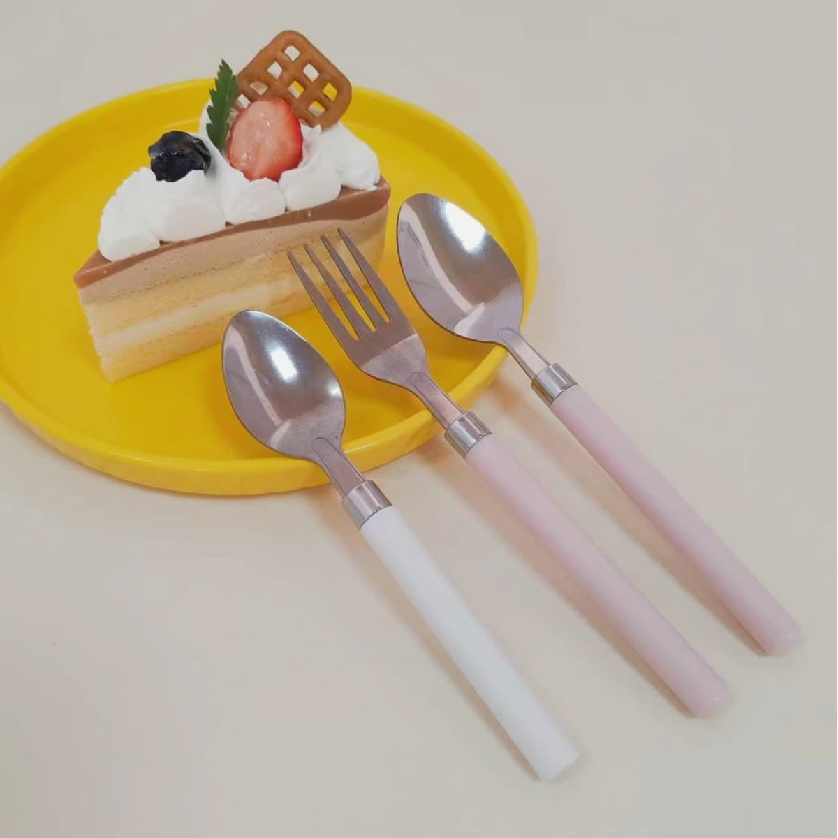 Nordic INS simple style stainless steel tableware knife and fork spoon Western steak knife and fork tableware dessert spoon eating spoon