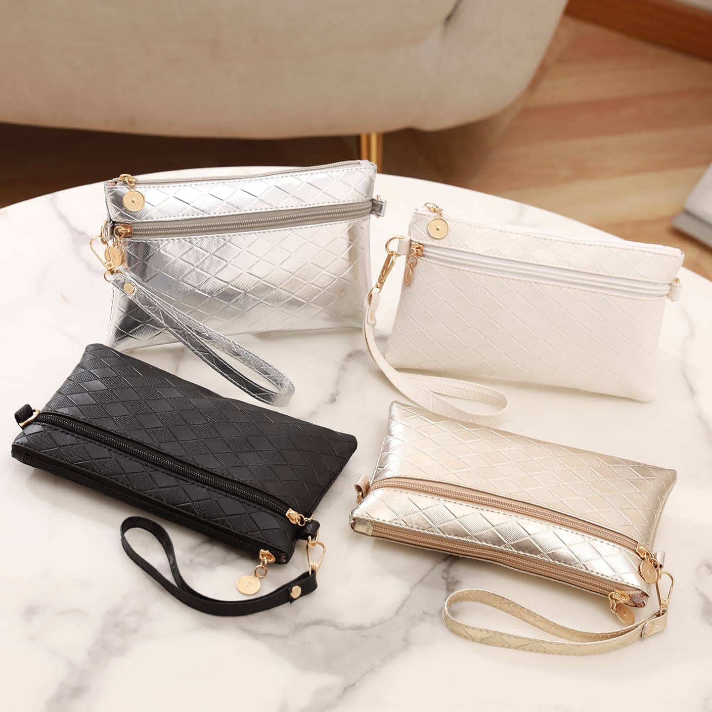 2025 New Women's Diamond Handbag Small Portable Clutch Phone Bag Drop Shipping