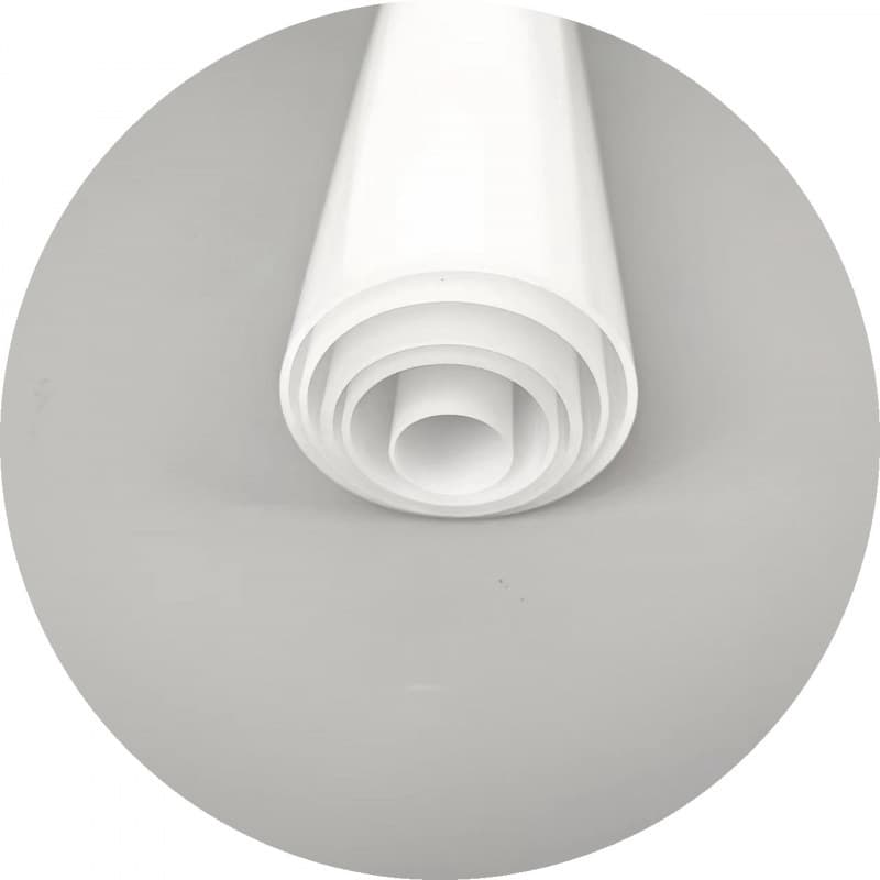 Light-transmitting milky white PC light diffusion tubes, plastic rigid tubes, acrylic hollow round tubes, milk-white polycarbonate tubes