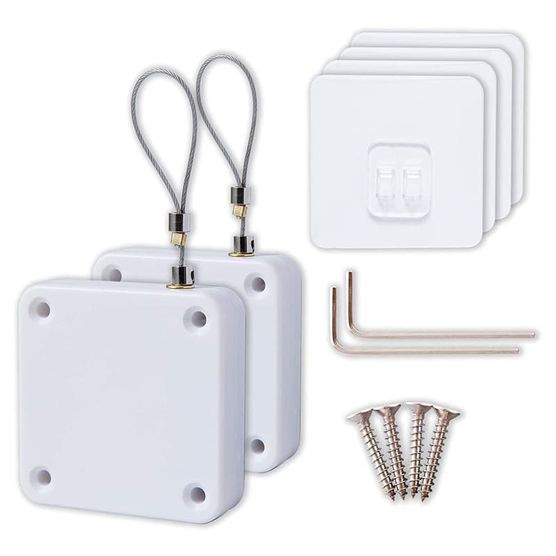 Home Use Automatic Sliding Door Closer Spring Iron Door Pull Rope No Punching Hand Closure Closer