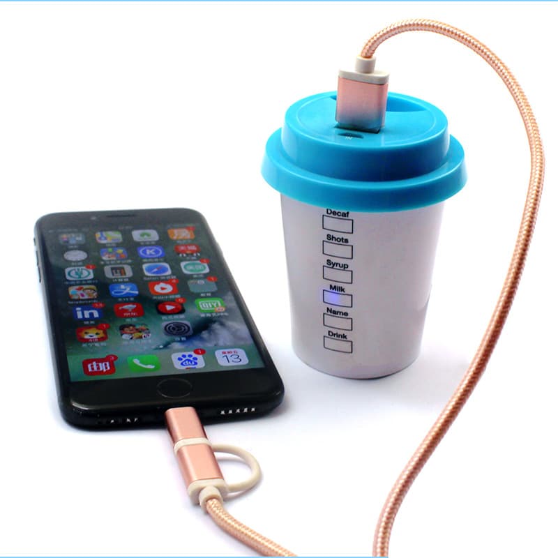 Promotional Gift Coffee Cup Power Bank, Coffee Cup Gift 10W Mobile Power Bank, Coffee Cup Power Bank