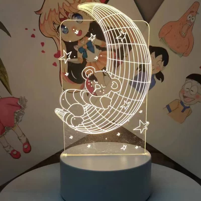 3D Night Light, Creative Cartoon Acrylic Plug-in Light, Engraved with Personalized Corporate Logo, Event Gift/Souvenir