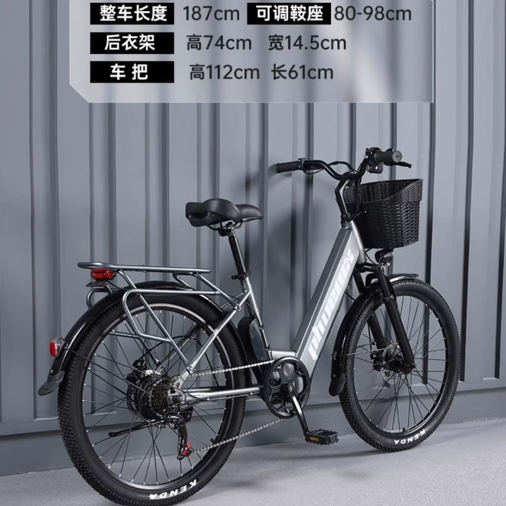 Phoenix Lithium Battery Electric Mountain Bike 26inch Mobility Power Assisted Electric Variable Speed Battery Car New National Standard Bicycle