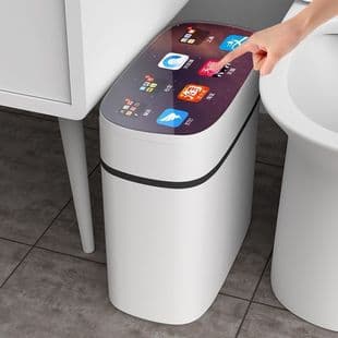 Smart Sensor Trash Can with Automatic Lid Opening, Large Capacity for Bathroom, Kitchen, Bedroom