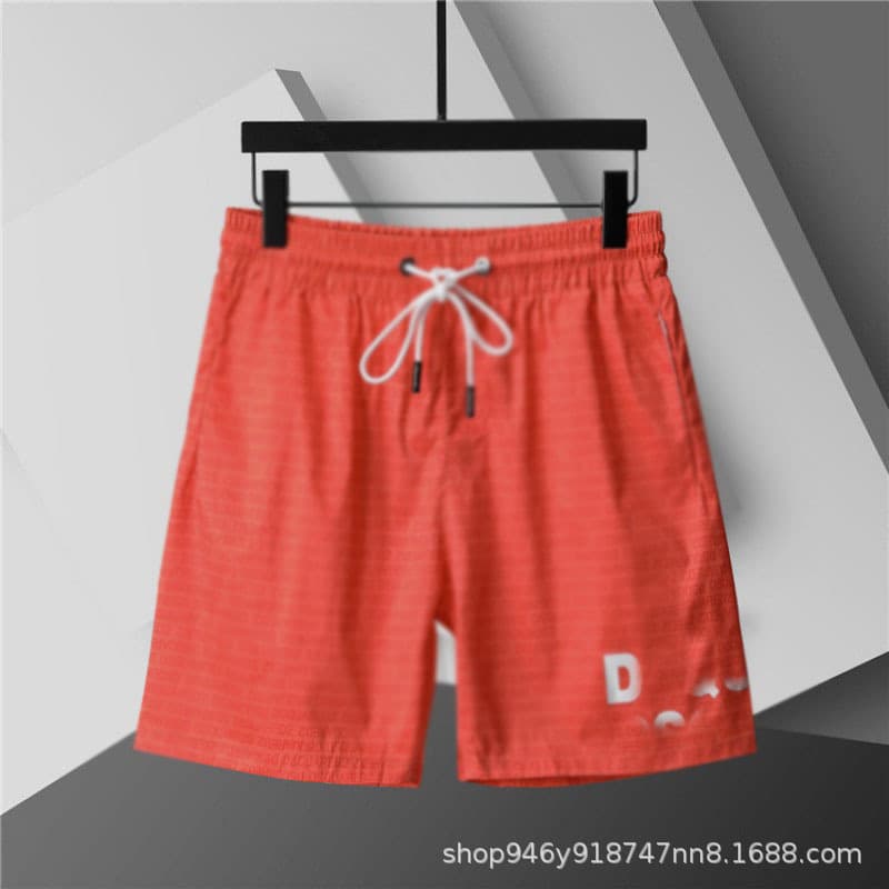 Cross-border correct version of beach shorts, summer thin ice silk shorts, men's loose casual five-point pants, men's pants, quick-drying