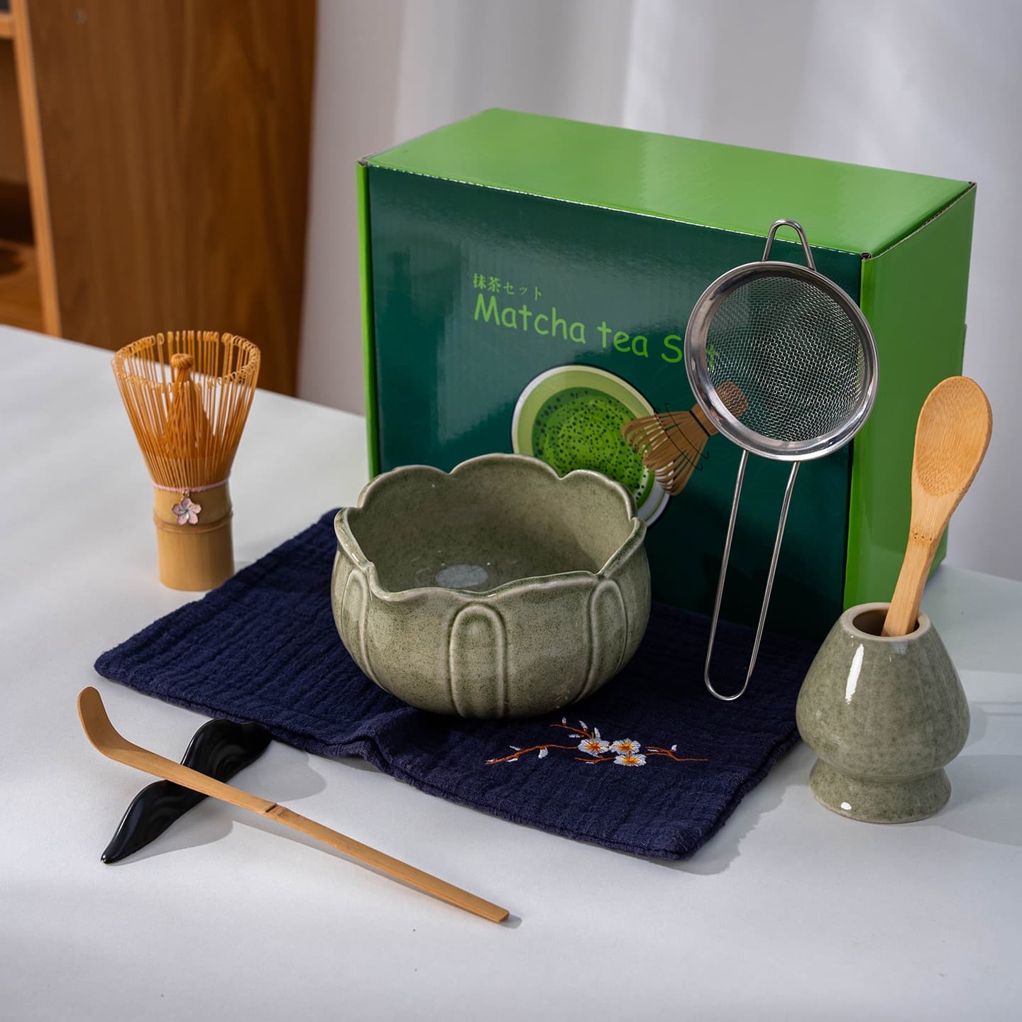 Best-selling Matcha Bowl and Tea Set, Japanese Chasen Matcha Whisk, Kiln-Changed Matcha Whisk
